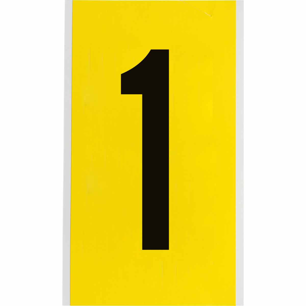 3470-1 6 in Vinyl N&L Black on Yellow 1 1/PK