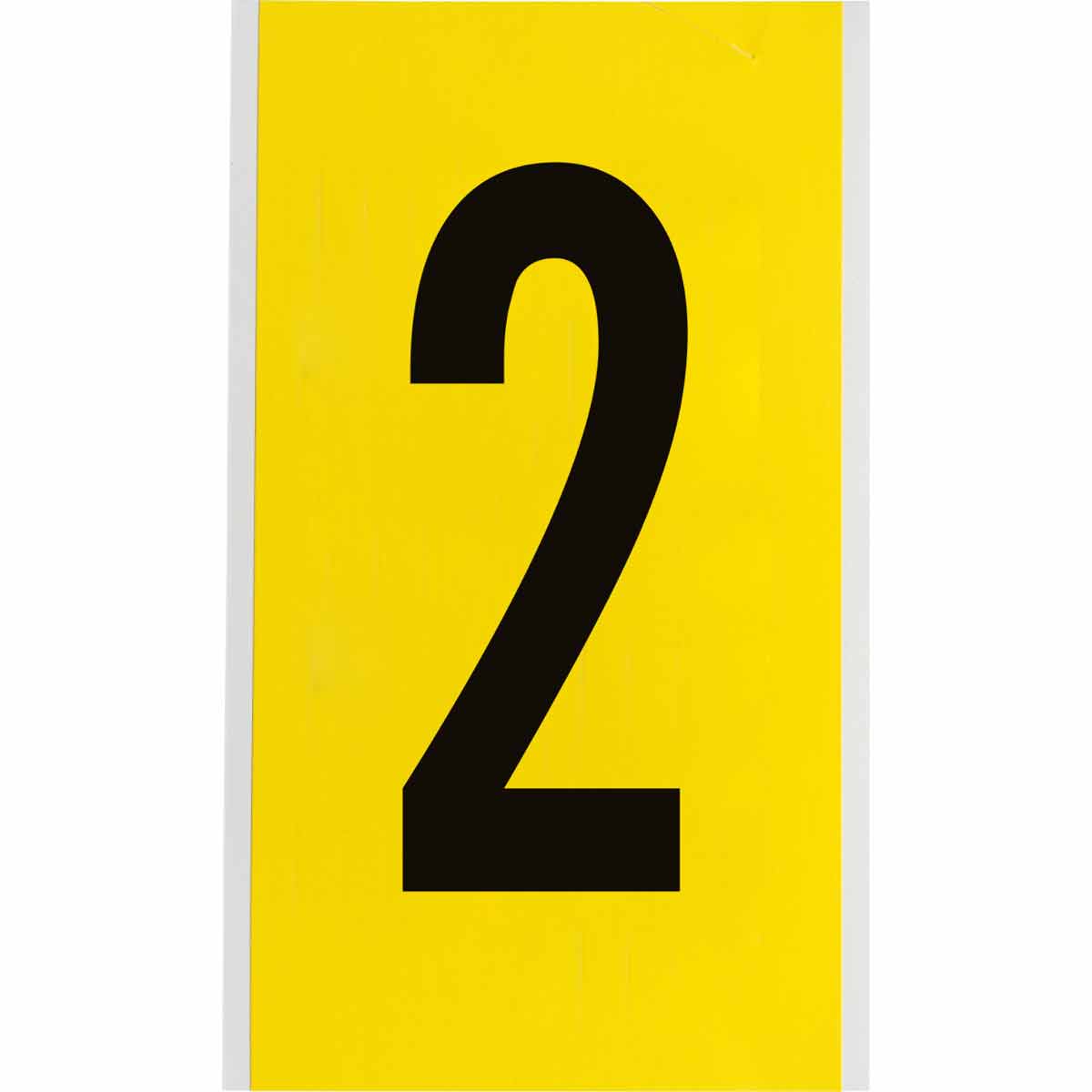 3470-2 6 in Vinyl N&L Black on Yellow 2 1/PK