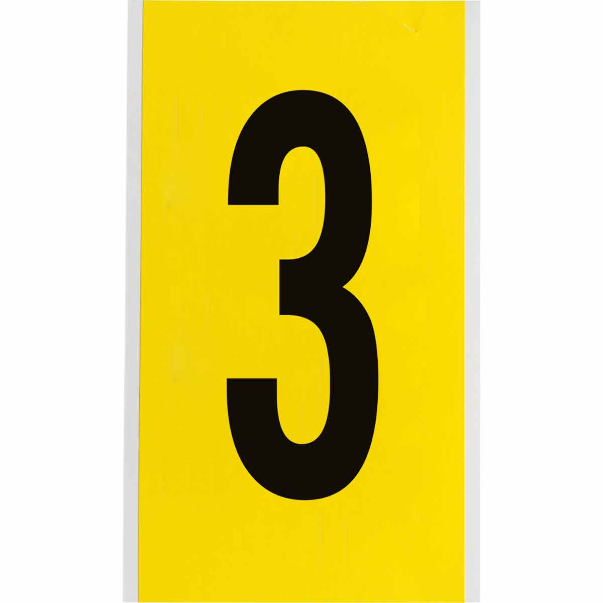 3470-3 6 in Vinyl N&L Black on Yellow 3 1/PK