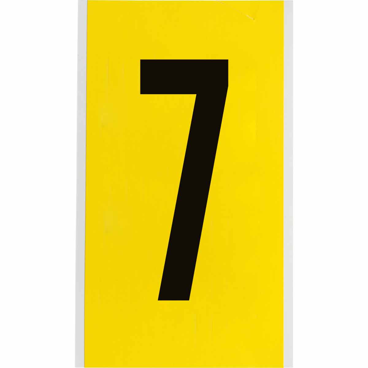 3470-7 6 in Vinyl N&L Black on Yellow 7 1/PK