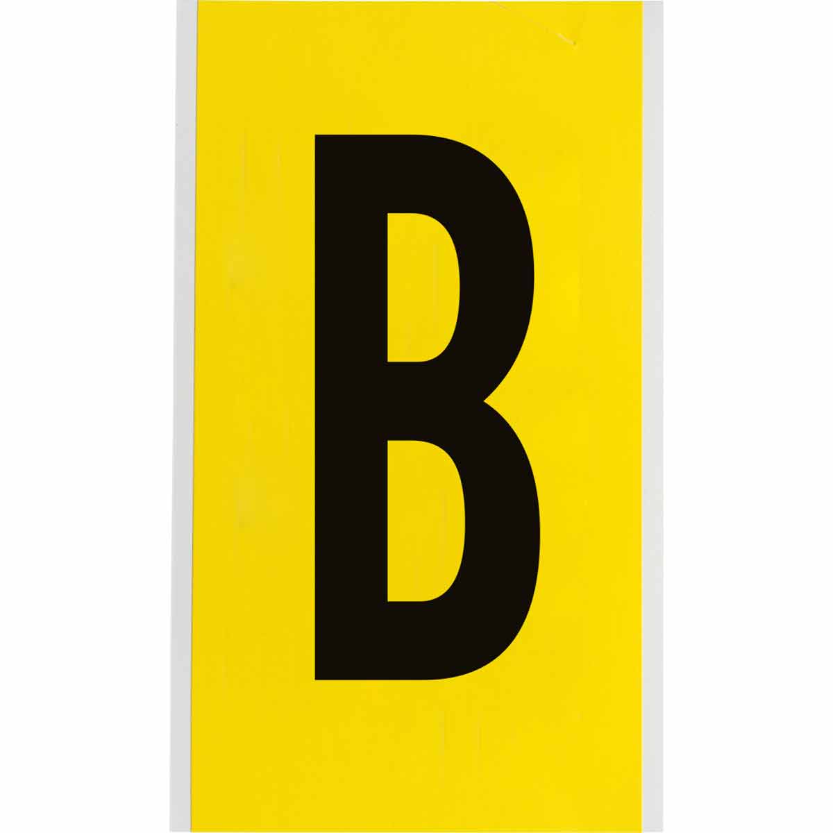 3470-B 6 in Vinyl N&L Black on Yellow B 1/PK