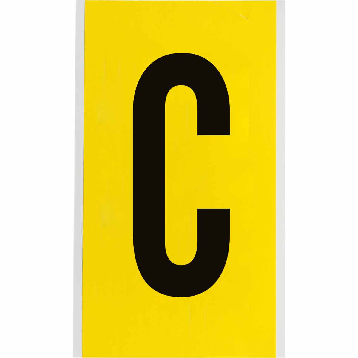 3470-C 6 in Vinyl N&L Black on Yellow C 1/PK