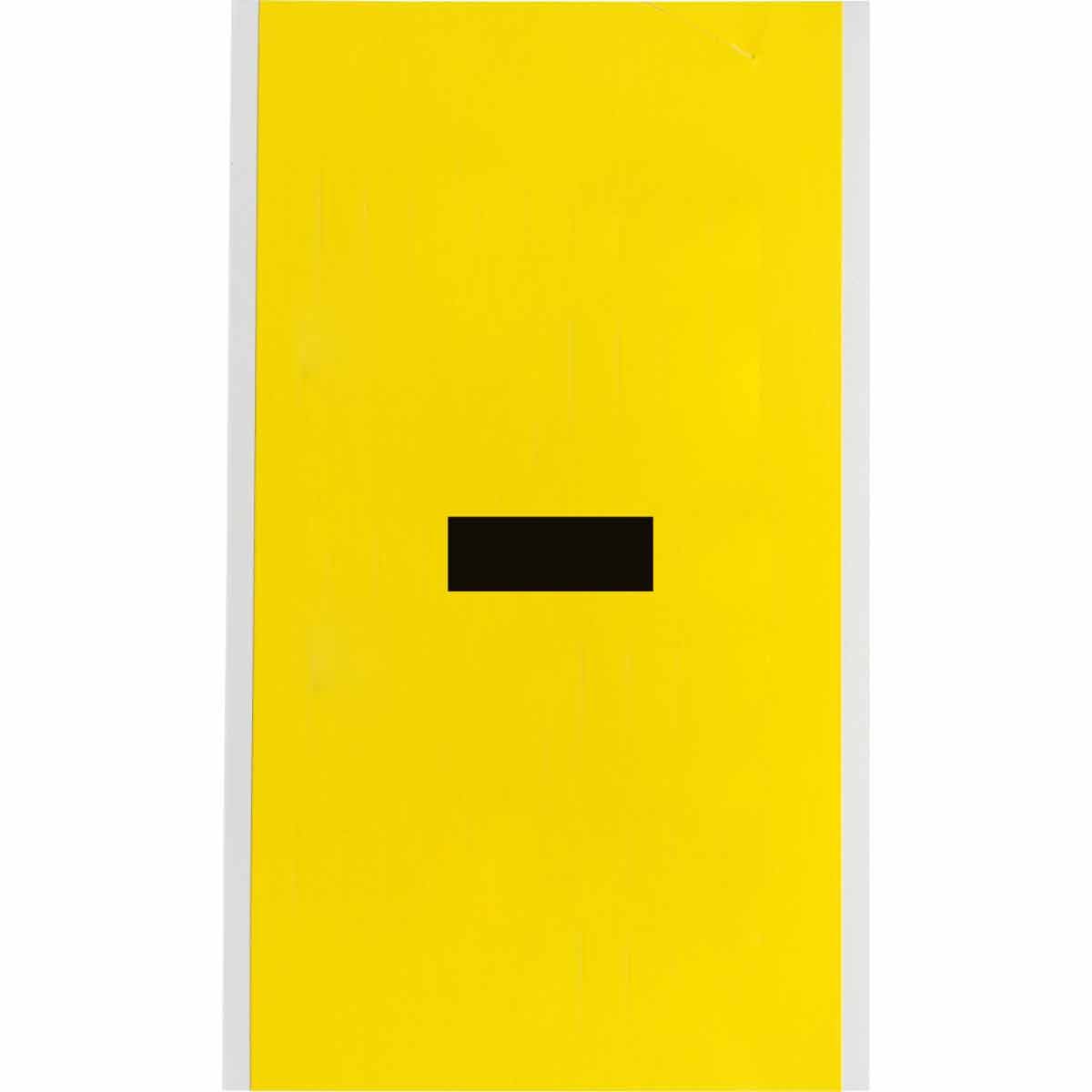 3470-DSH 6 in Vinyl N&L Black on Yellow - 1/PK