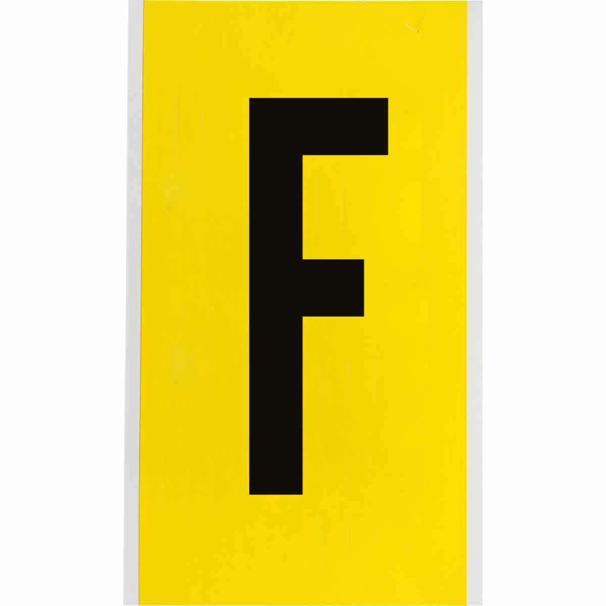 3470-F 6 in Vinyl N&L Black on Yellow F 1/PK