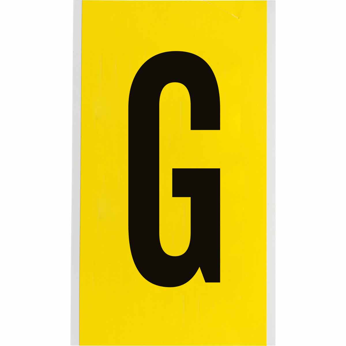 3470-G 6 in Vinyl N&L Black on Yellow G 1/PK