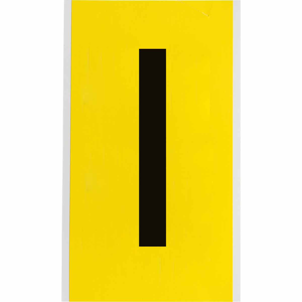 3470-I 6 in Vinyl N&L Black on Yellow I 1/PK