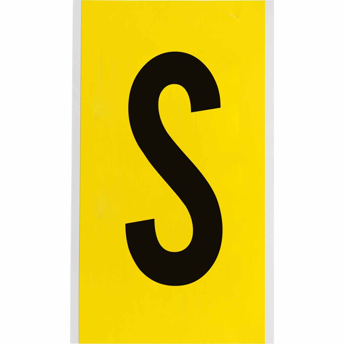3470-S 6 in Vinyl N&L Black on Yellow S 1/PK