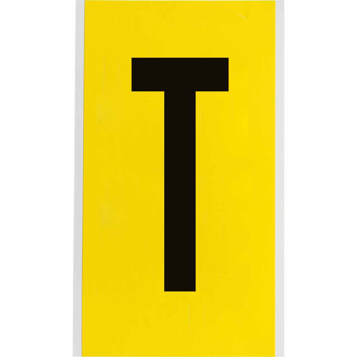 3470-T 6 in Vinyl N&L Black on Yellow T 1/PK