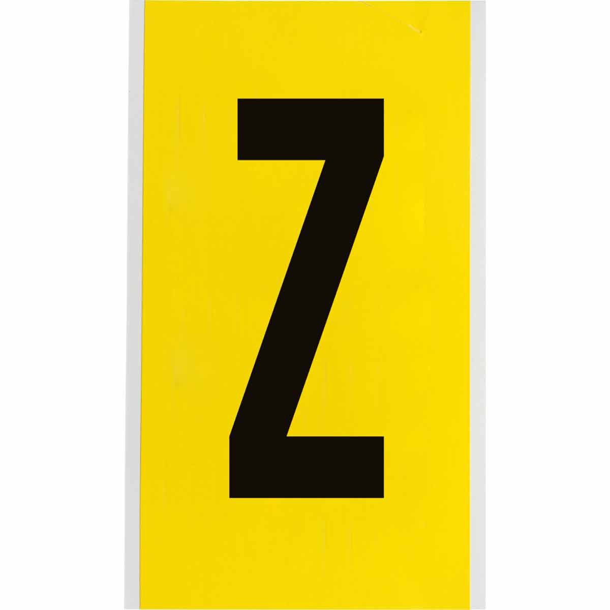 3470-Z 6 in Vinyl N&L Black on Yellow Z 1/PK