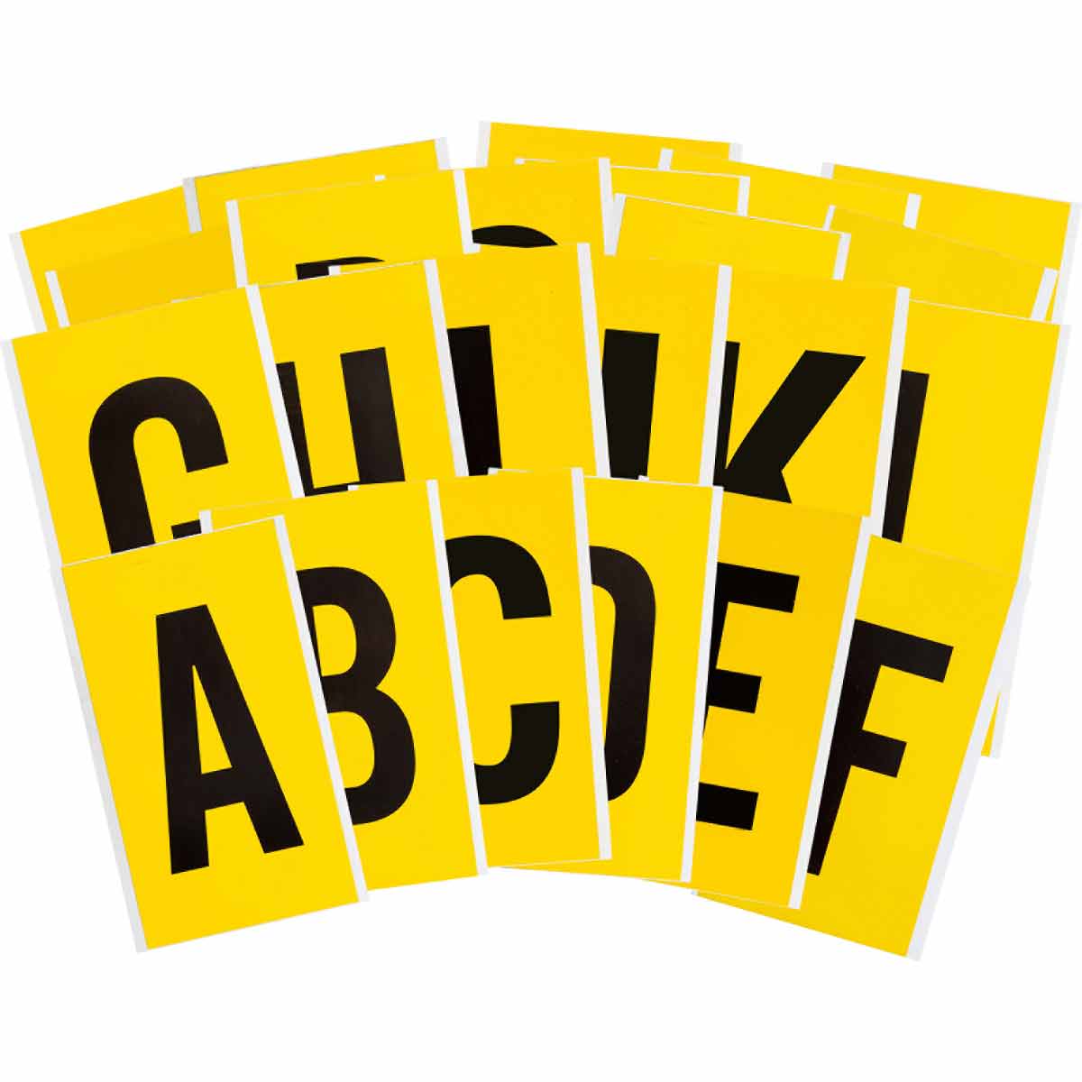 3470-LTR KIT 6 in Vinyl N&L BK on YL A to Z 26/PK