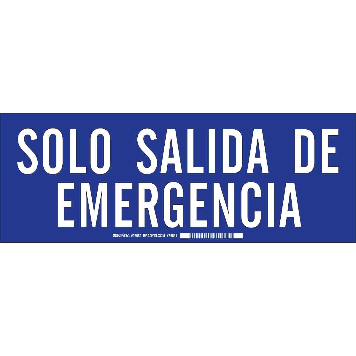B302-10X14-WG-O-SPANISH/EMERGENCY EXIT