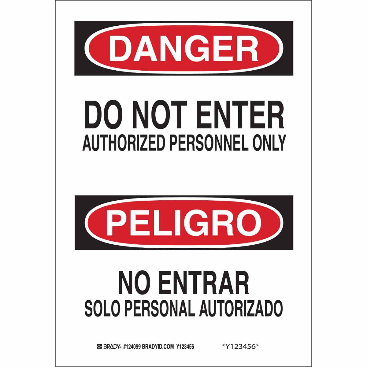 90810 B302-10X14-WG-O-BILINGUAL SIGN