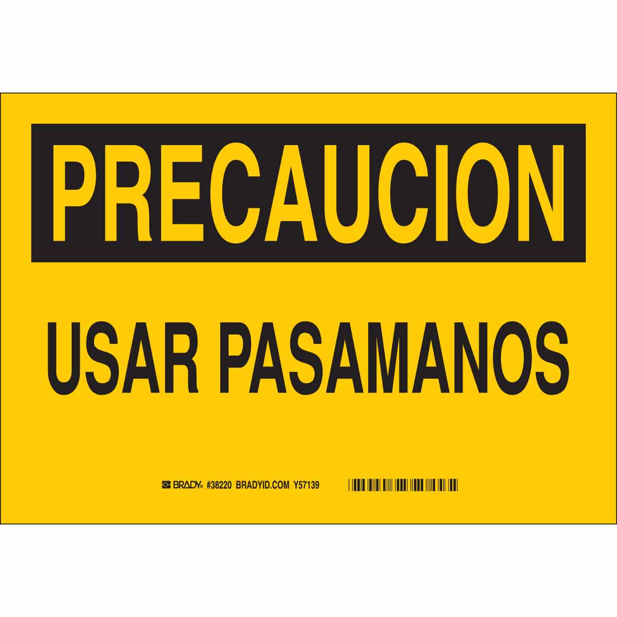 38244 SPANISH/CAUT USE HAND RAIL