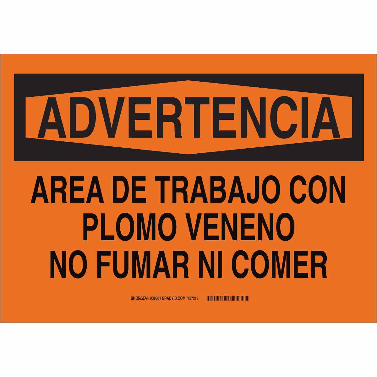38301 B555 10X14 BLK/ORG SPANISH