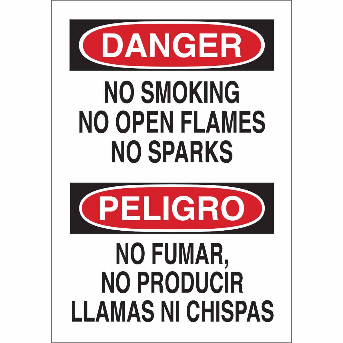 39817 B120,20X14,RED,BLK/WHT,NO SMOKING BILING