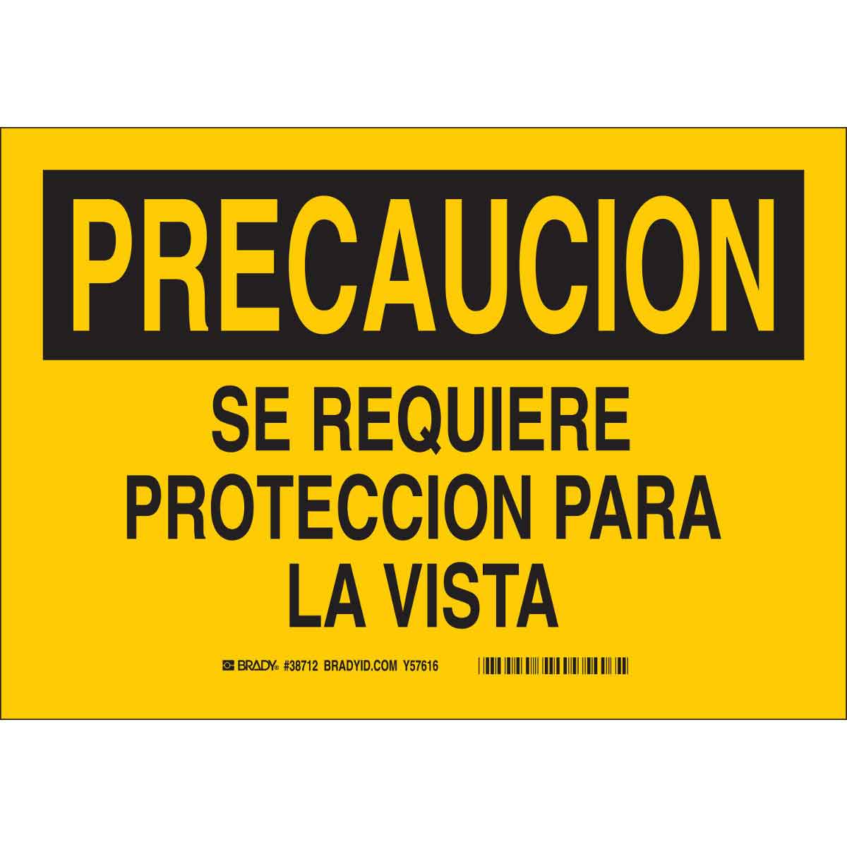 39620 SPANISH/CAUT EYE PROT REQUIRED