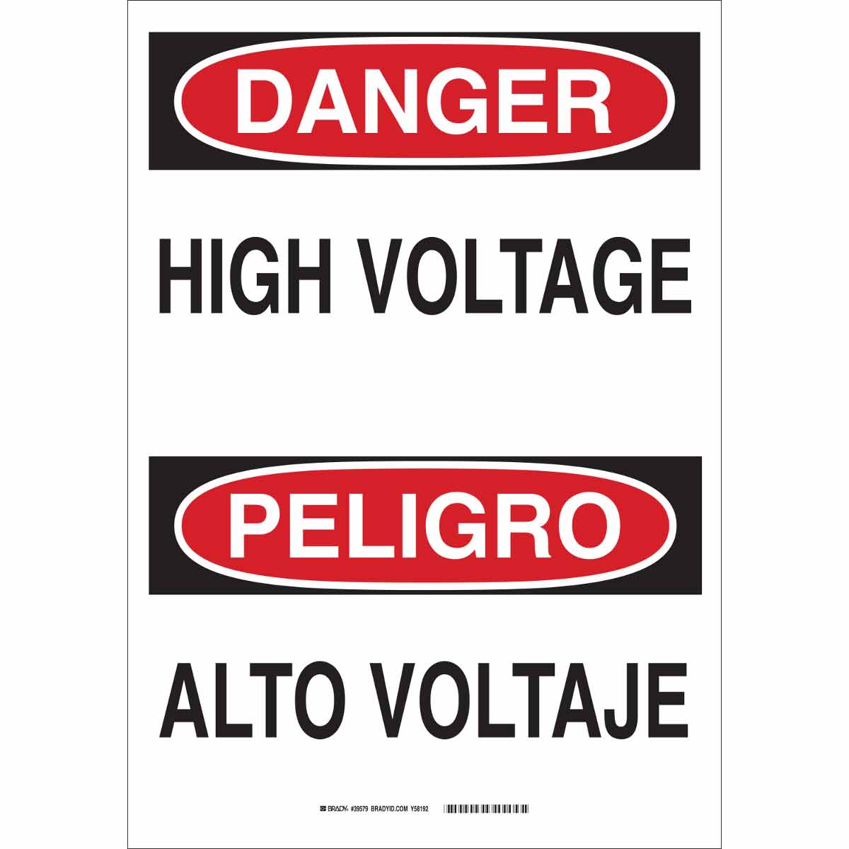 90797 B302-10X14-WG-O-BILINGUAL SIGN