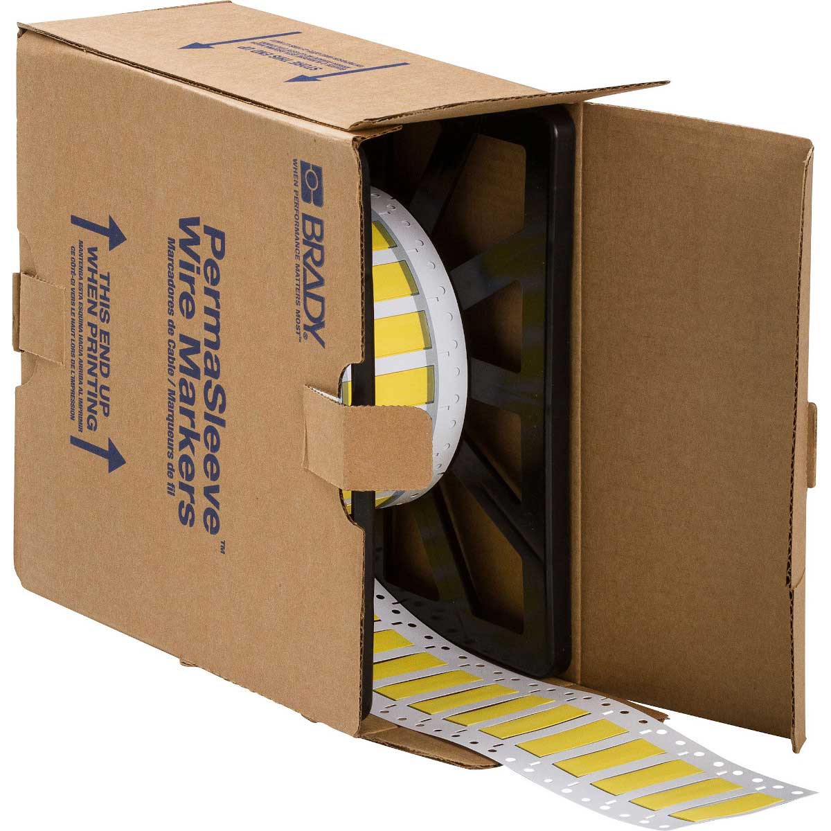 3CGS-375-2-YL Wire Marker 0.375" Dia x 2" W YL RL/1000