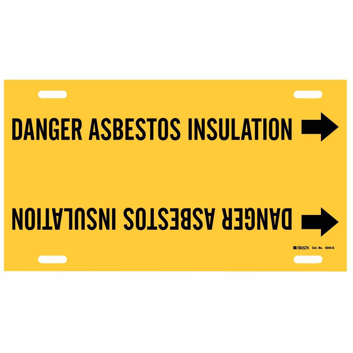 4045-G B915 STY G B/Y DNGR ASBESTOS INS