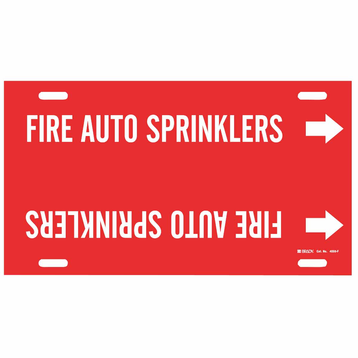 4059-F 4059-F FIRE AUTO SPRINKLERS RED/WHT F