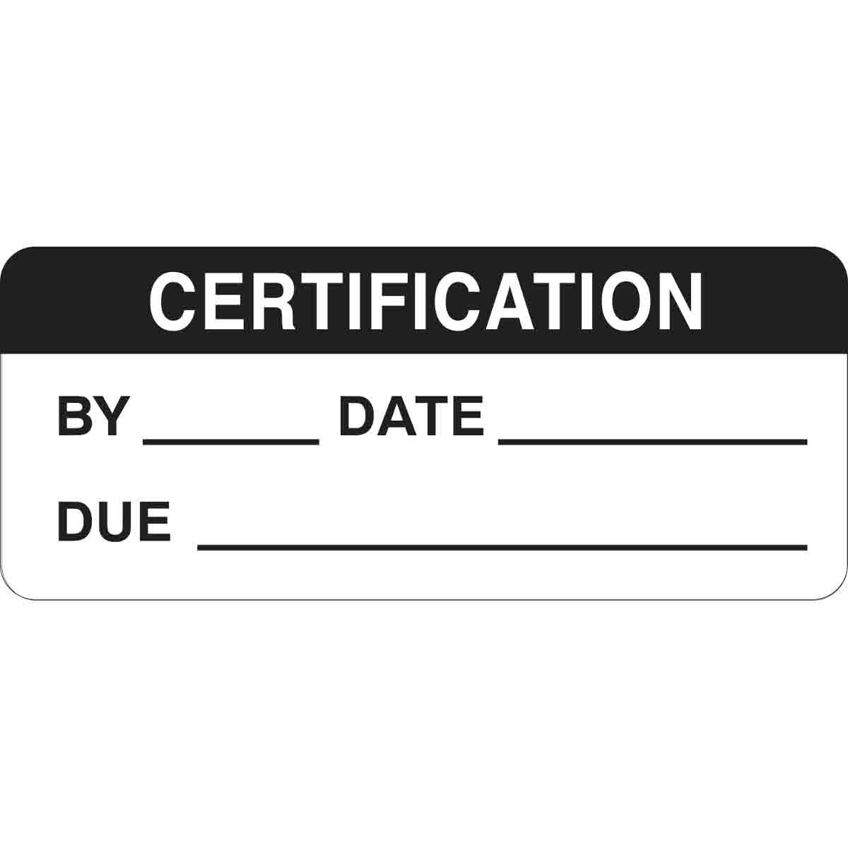 42217 B747 5/8"X1-1/2" BLK/WHT CERTIFICATION