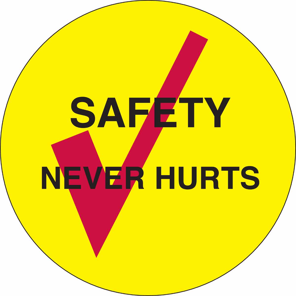 42273 B946 HARD HAT LBL 2" DIA 4-UP RED/BLK/YE