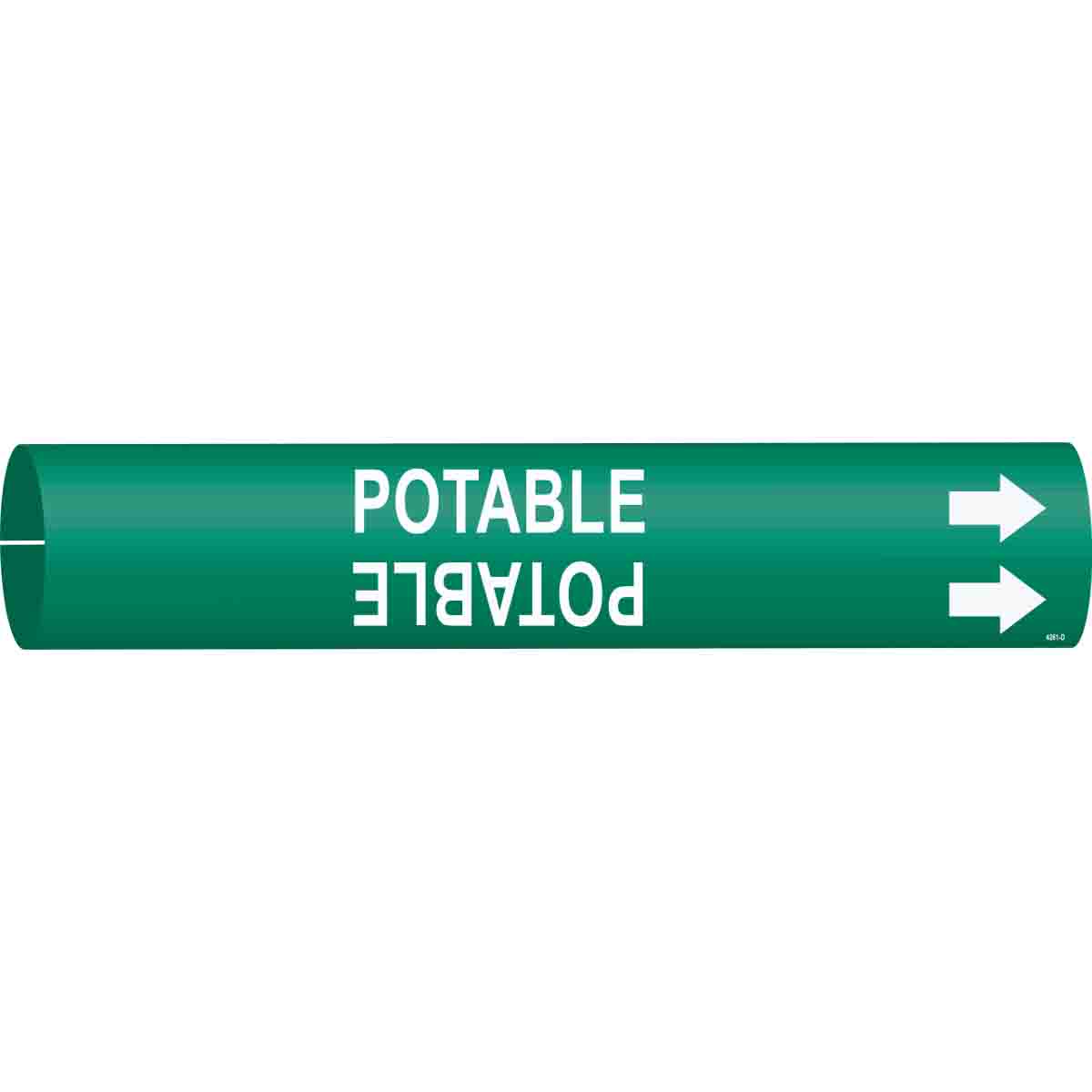 4261-D B915 PIPEMARKER SIZE D WHITE/GREEN
