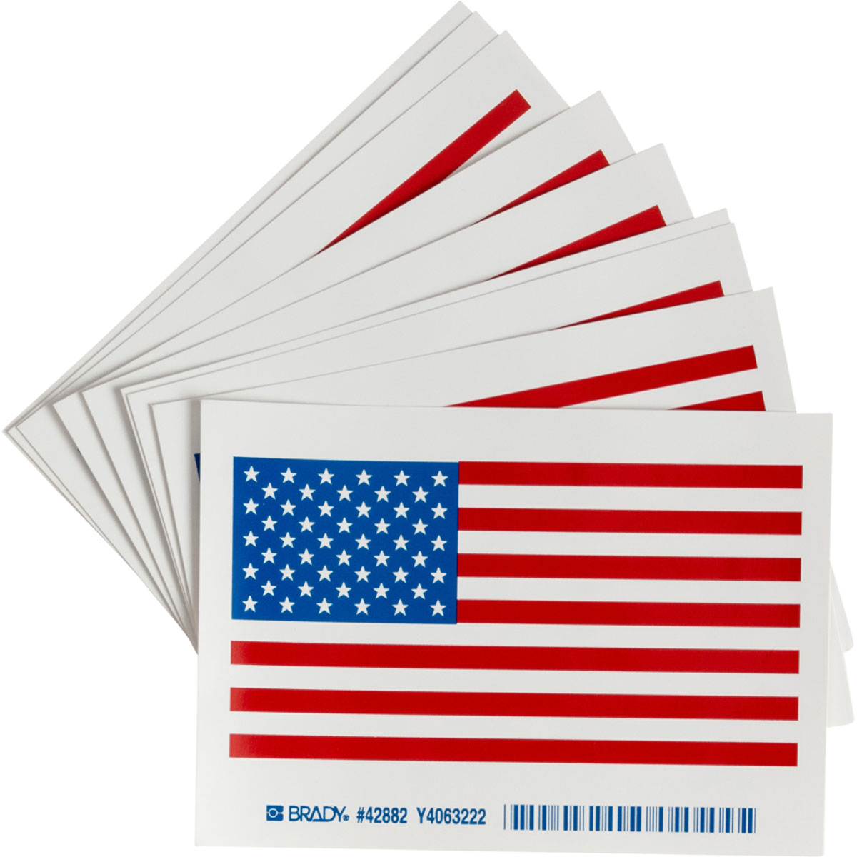 42882 B946 3.5X5 RED,BLU/WHT 10/PACK