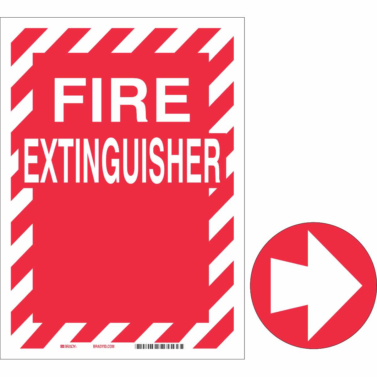 43355 HIGH VISIBILITY SIGN (WITH ARROW)