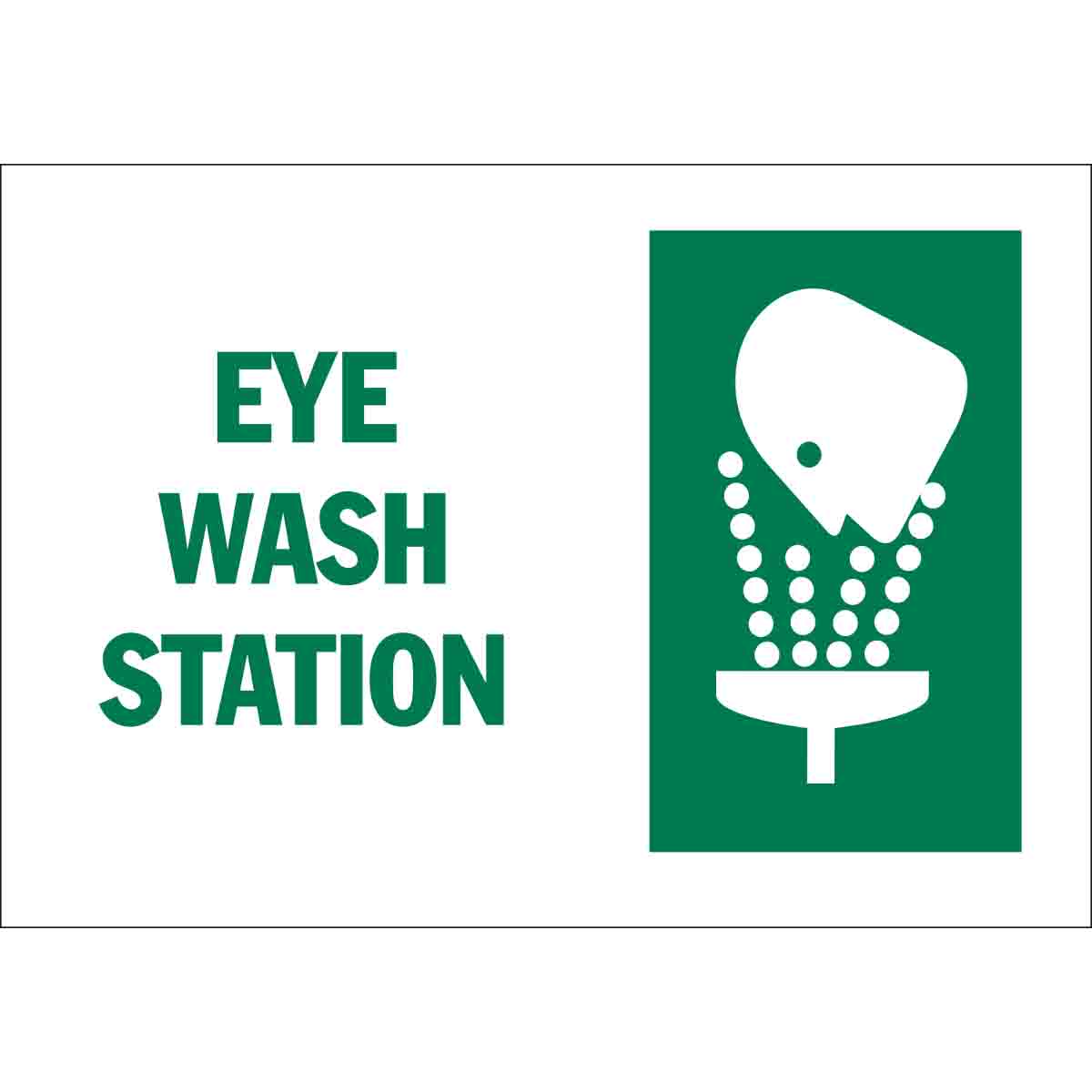 Brady Part: 43481 | Eye Wash Station Sign | BradyID.com