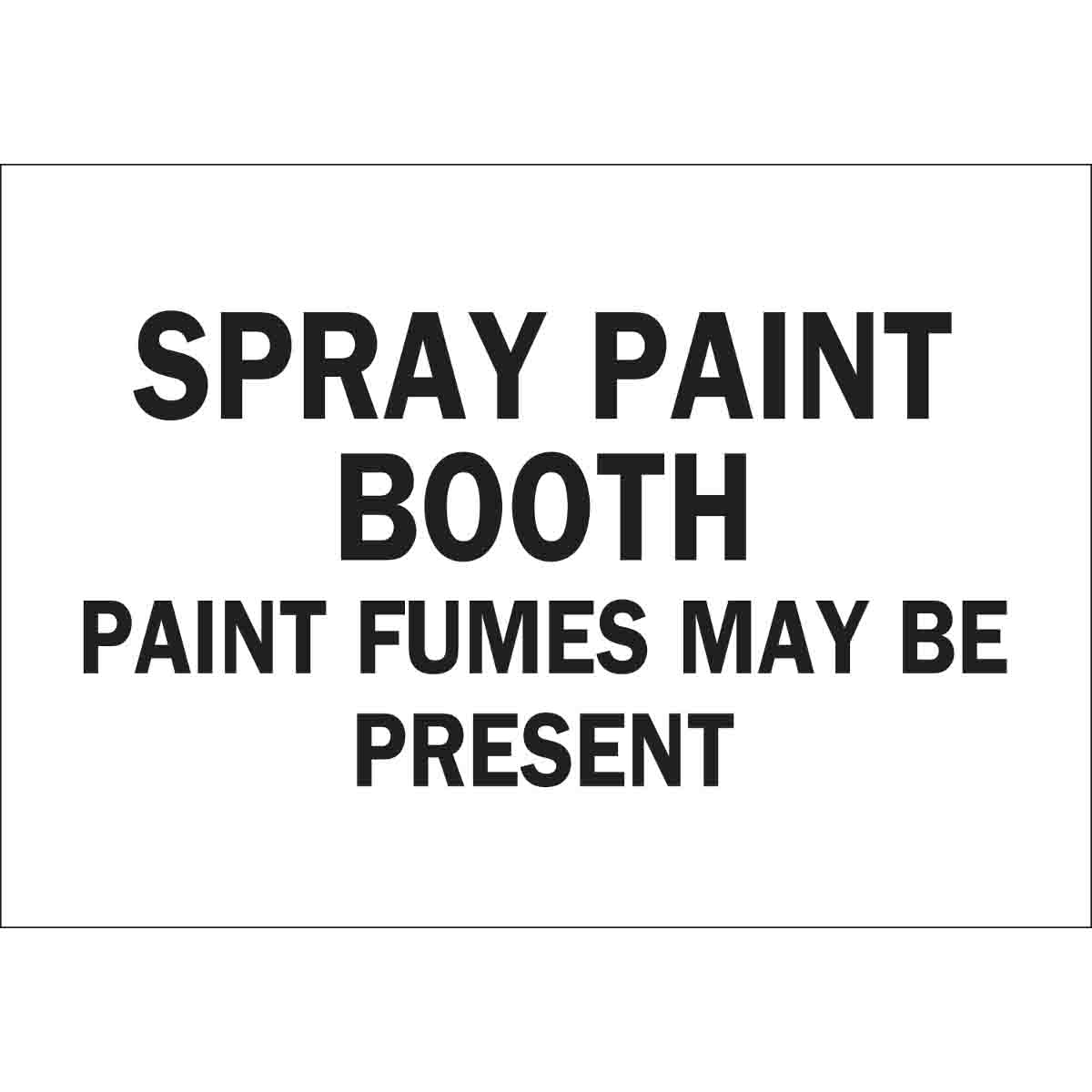 43502 Sgn B555 10X14 BLK/WHT Spray Paint Booth