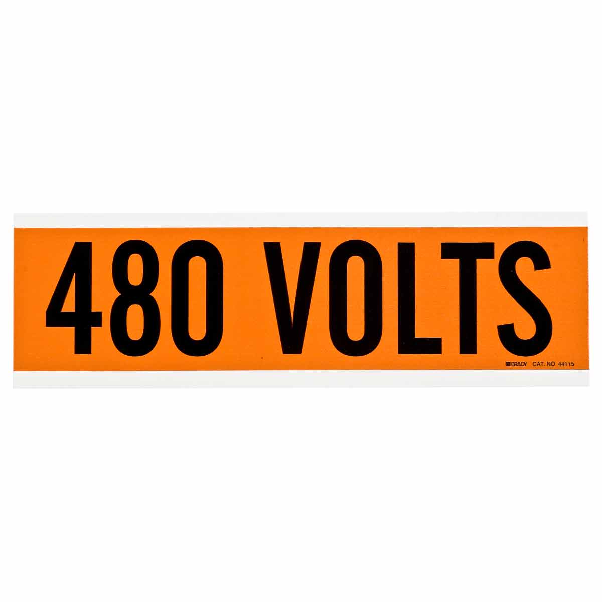 480 Volts Conduit and Voltage Labels | BradyID.com