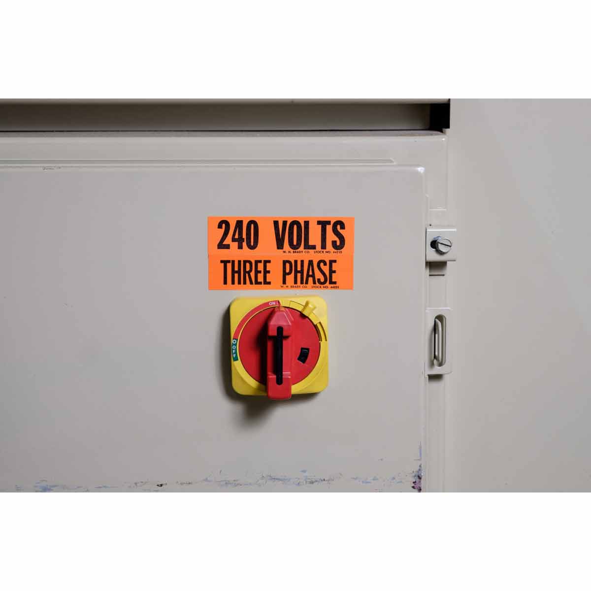 240 Volts Conduit and Voltage Labels Brady Part 44210 Brady