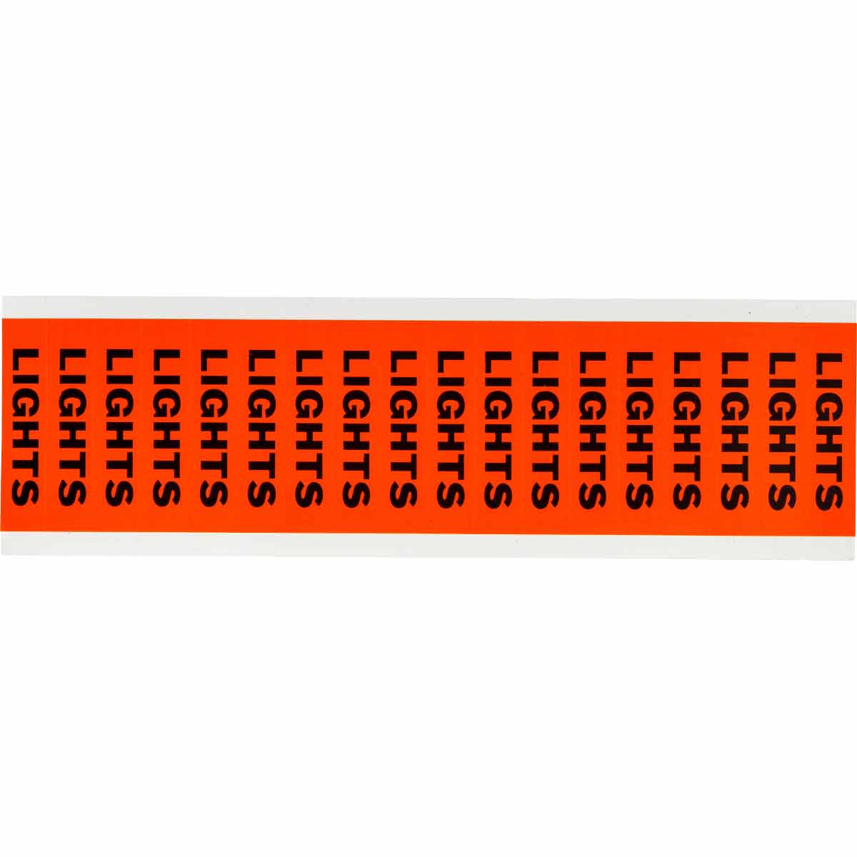 44333 Label STYLE C BK on OR LIGHTS 18/CD