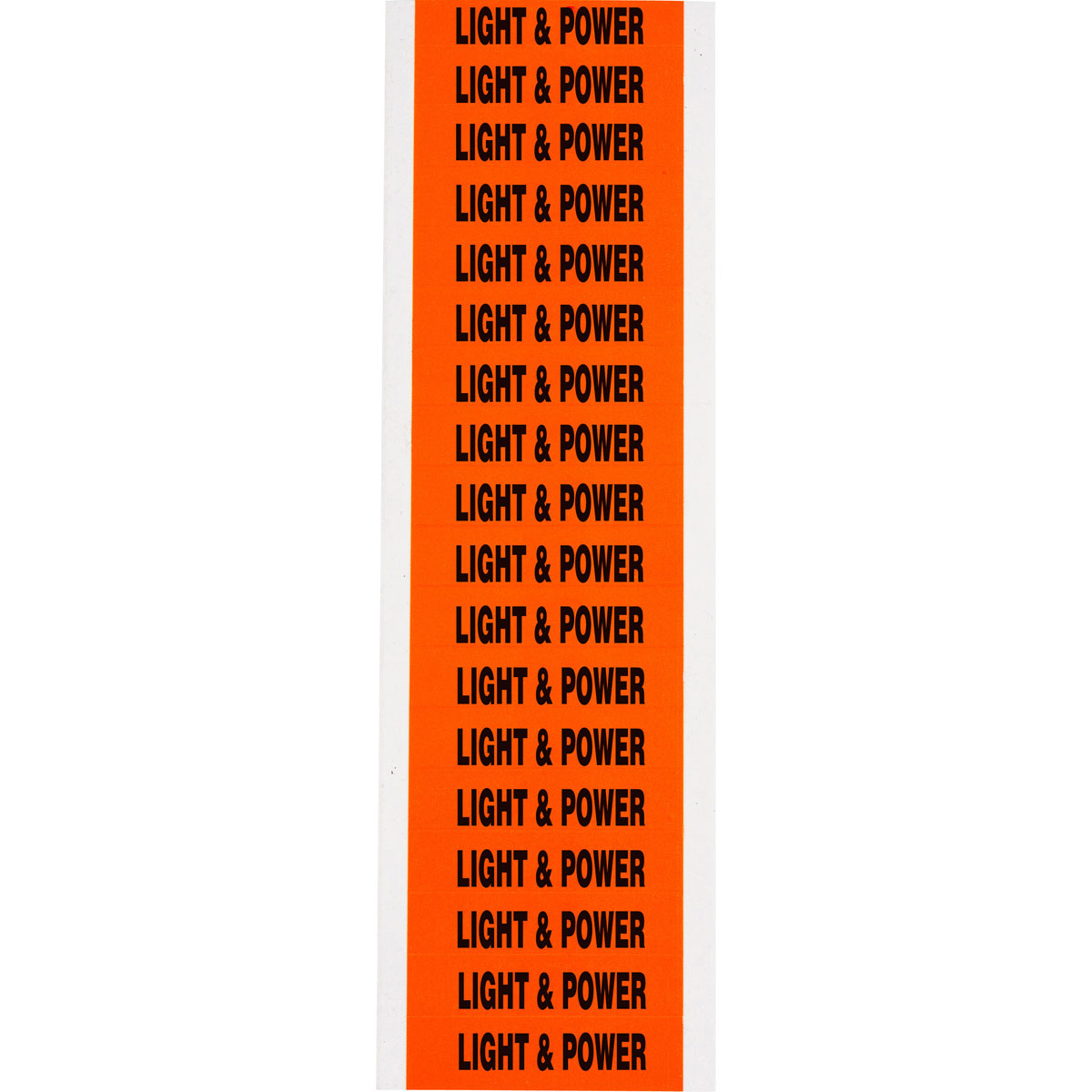 44342 Lbl STYLE C BK/OR LIGHT & POWER 18/CD