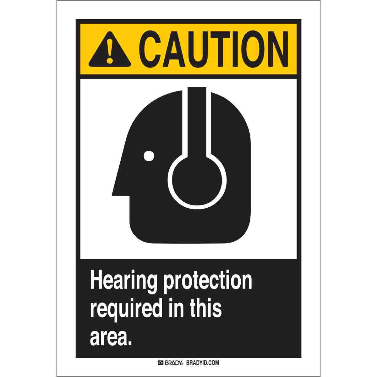 45140 B302 14X10 ANSI BLK,YEL/WHT HEARING