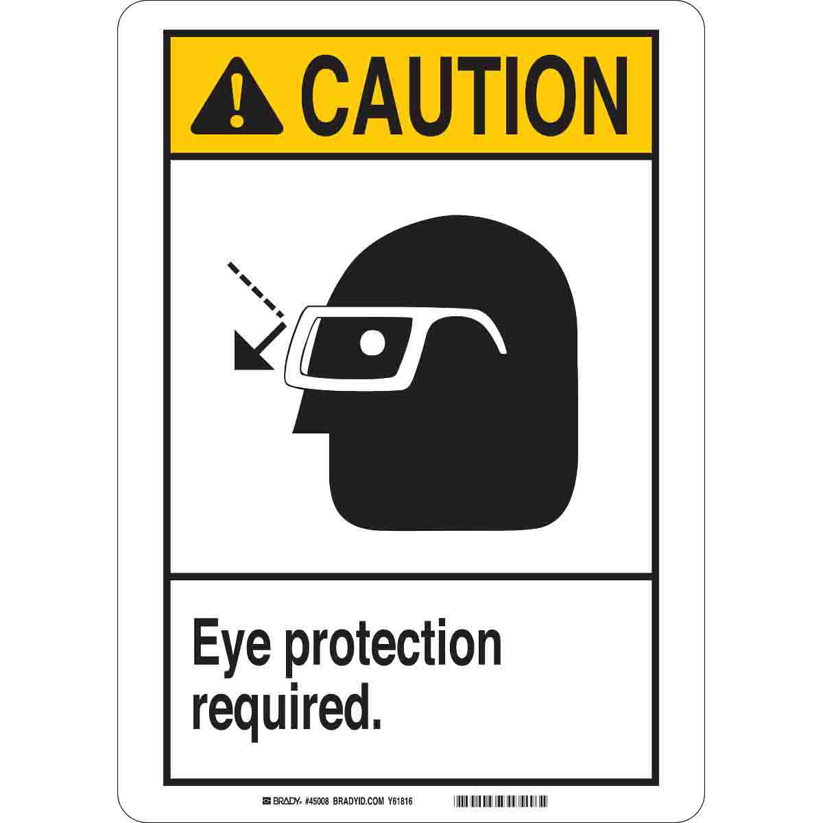 45144 B302 14X10 ANSI BLK,YEL/WHT EYE PROTECT