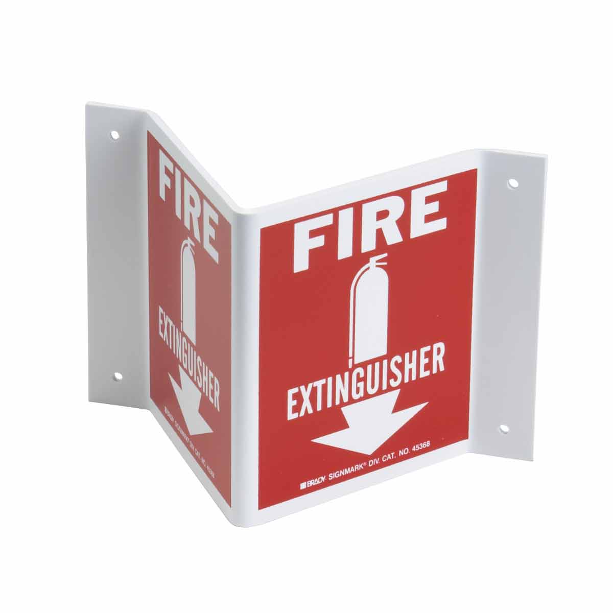 7 W 10 H 7 W Brady 120223 Fire Extinguisher Sign 10 H 