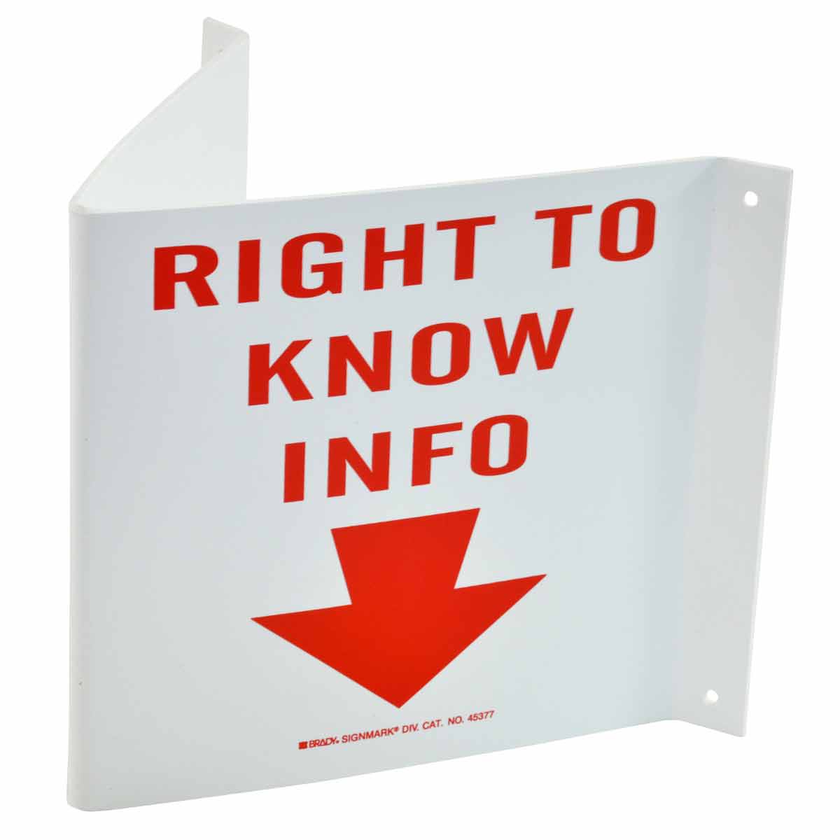 Brady Part: 45377 | V Right To Know Info Sign | BradyCanada.ca