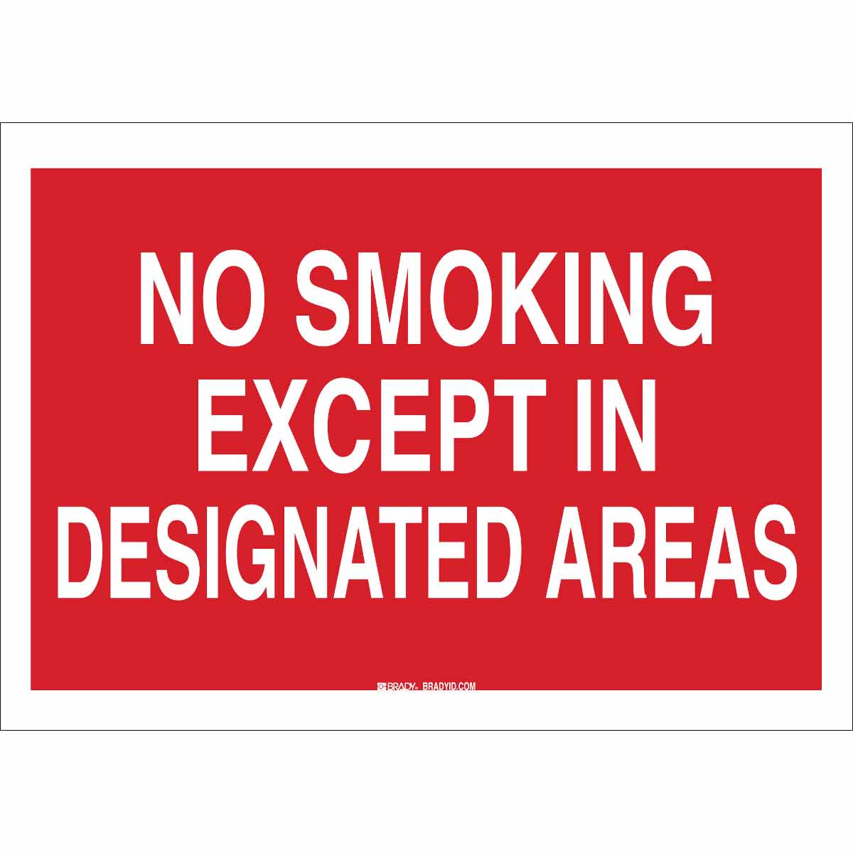 46993 B120,10X14,RED/WHT,NO SMOKING