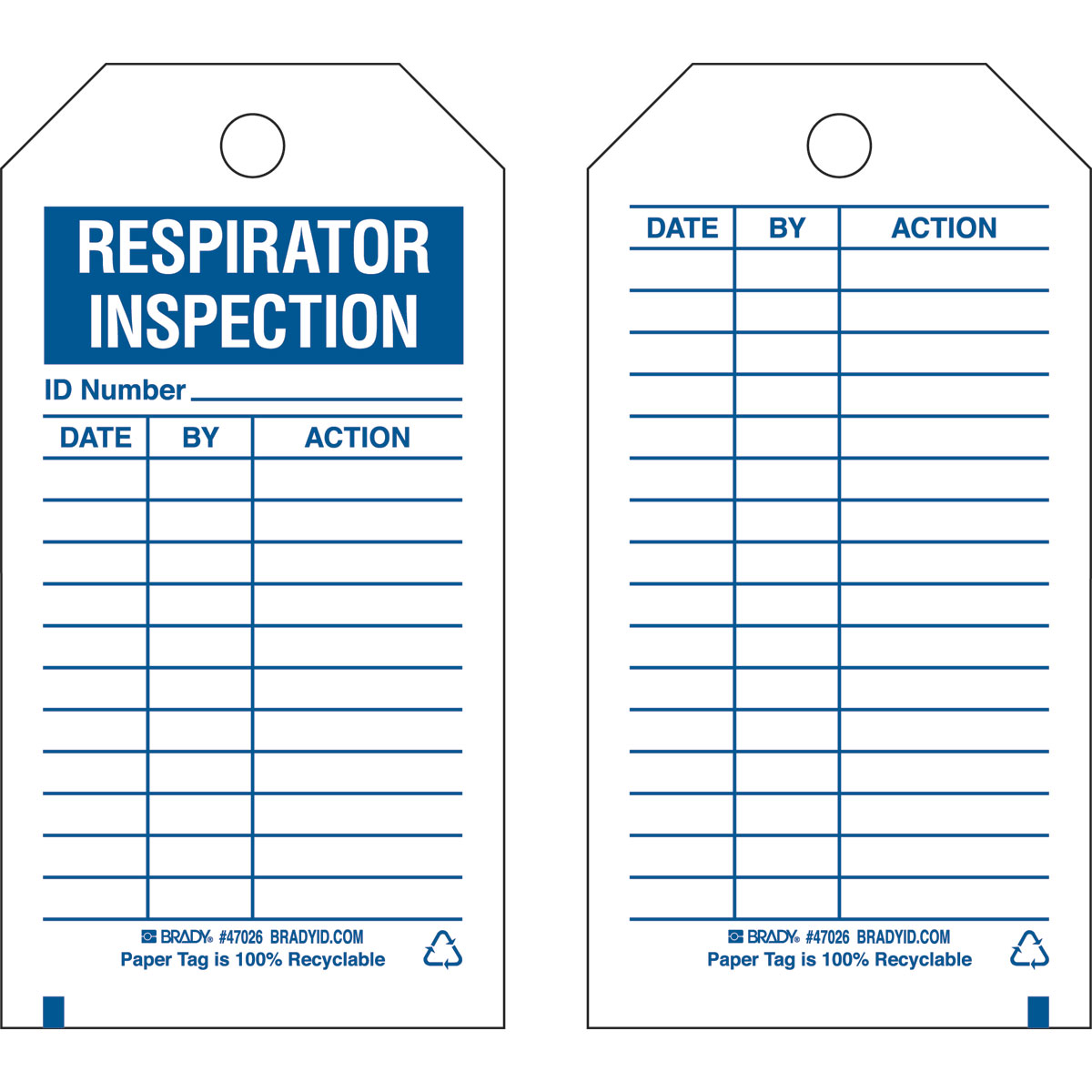 47026 TAG B853 5.75X3 BLU/WHT 2-SIDE 100/PK