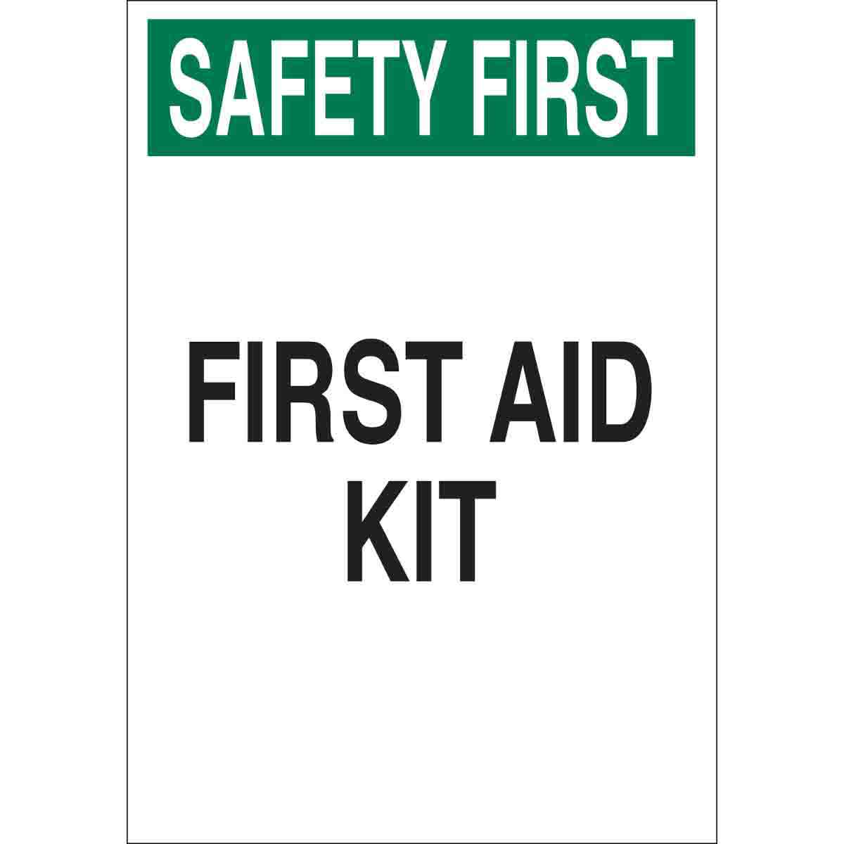 41209 B555 14X10 GRN/BLK/WHT SAFETY FIRST