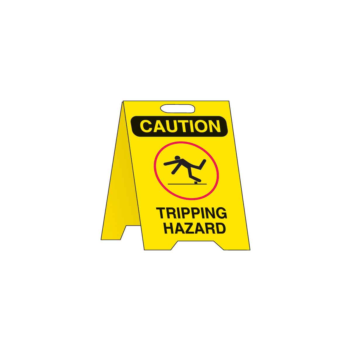 47243 FLR STND, TRIP HAZD W/PICT,20X12,YELLOW