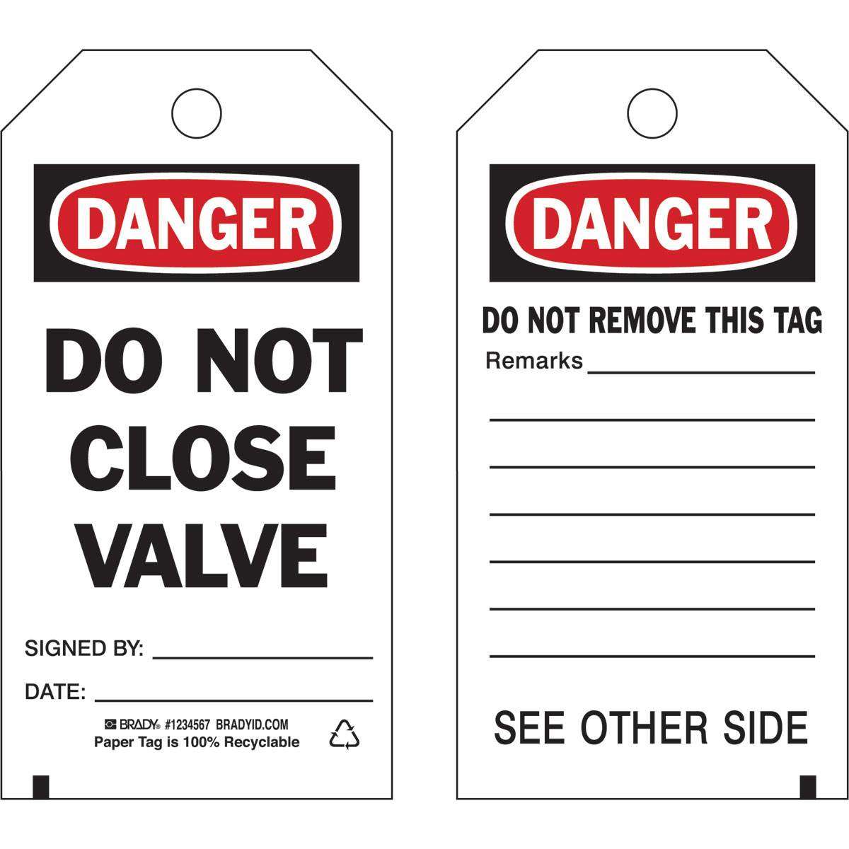 47363 TAG B851 5.75X3 BK/RD/WH 2SD REVH 10/PK