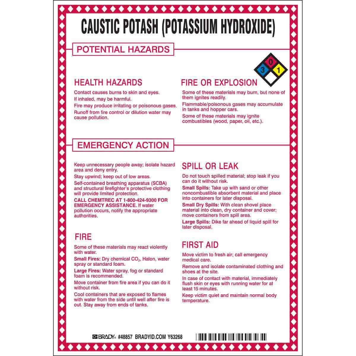 48857 B120,10X7,CAUSTIC POTASH