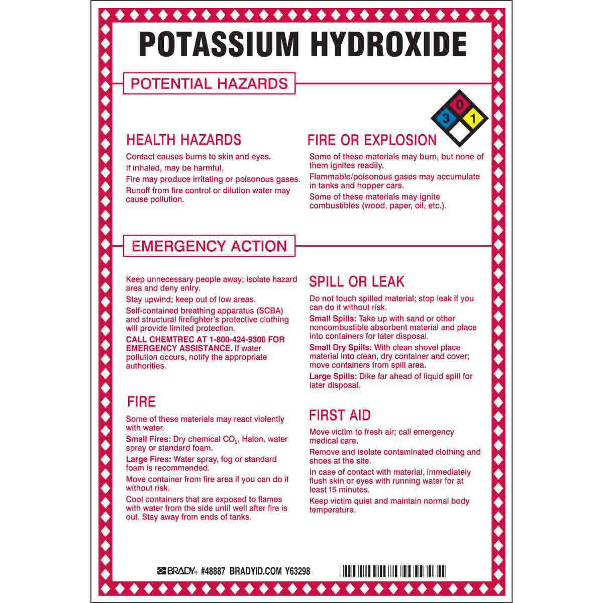48887 B120,7X10, POTASSIUM HYDROXIDE