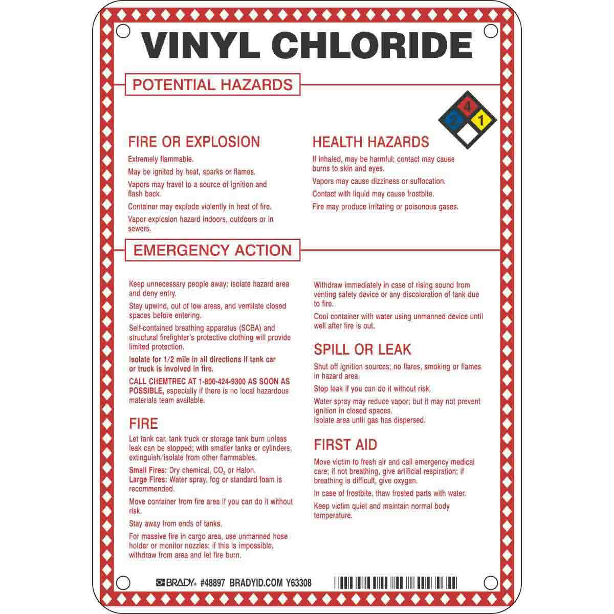 48897 HAZARDOUS MATERIAL SIGN(DOT 5800.4-1987)