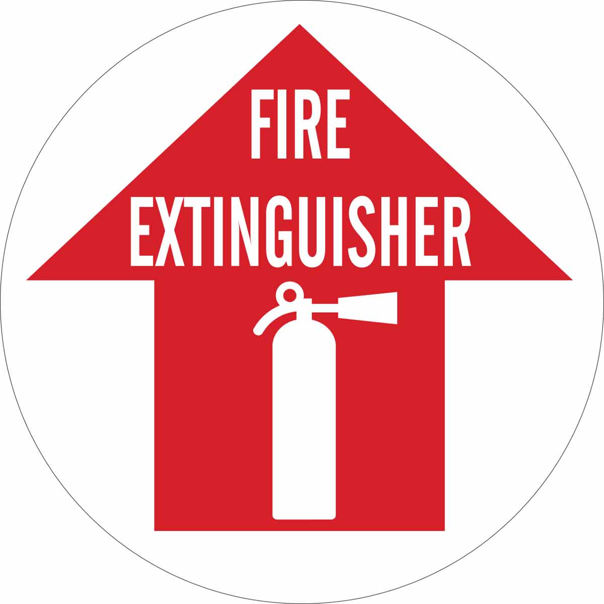 49064 Floor Sign 17 Dia B819 FIRE EXTINGUISHER