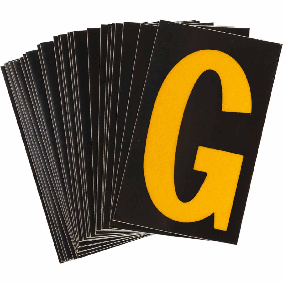 5905-G 1 in Plastic N&L Yellow on Black G 25/PK