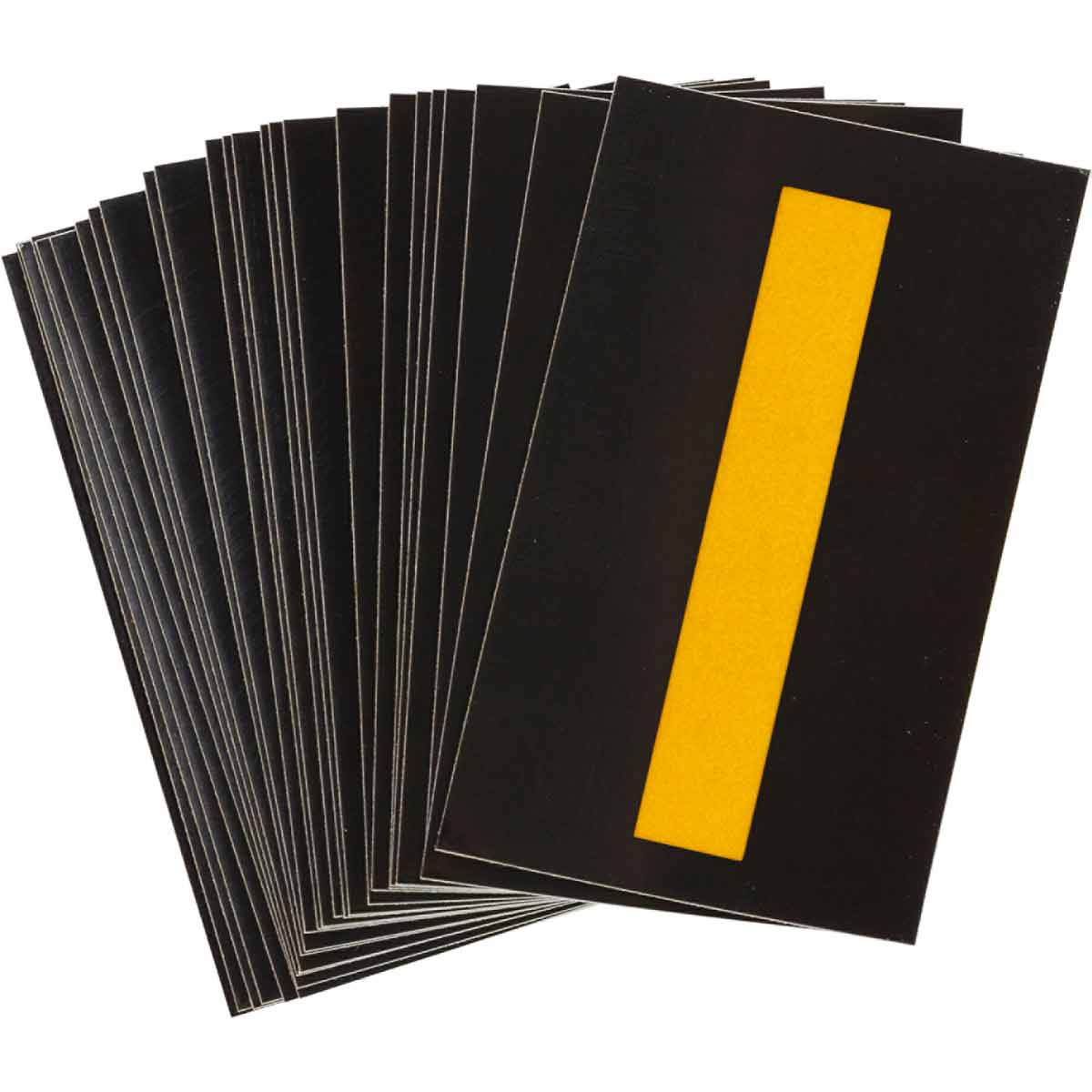 5905-I 1 in Plastic N&L Yellow on Black I 25/PK
